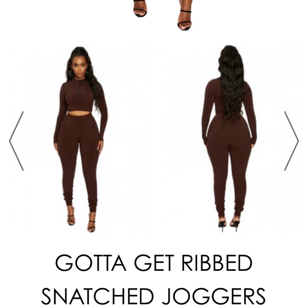 Naked Wardrobe Gotta get ribbed Snatched joggers